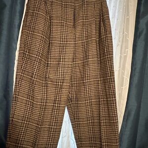 Sag Harbor Brown Plaid Straight Leg Pants